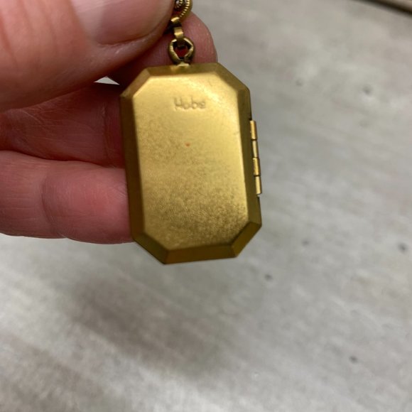 Antique Vintage HOBE Brooch Locket Pin Pendant Photo Holder - Picture 11 of 11